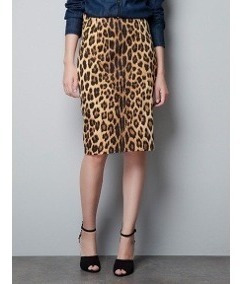 Falda Dama Ejecutiva Forever 21 Animal Print