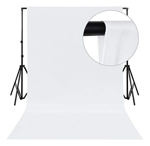 Fondo Fotográfico Blanco 5x7 Ft, Poliéster Chromakey,