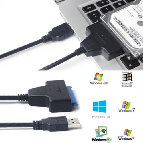 Cable Adaptador Disco Duro Sata A Usb 3.0 Para Hdd Ssd 2.5 Color Negro