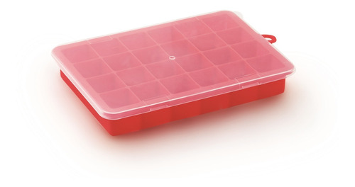 Forma De Gelo De Silicone Com Tampa 24 Cubos Livre De Bpa