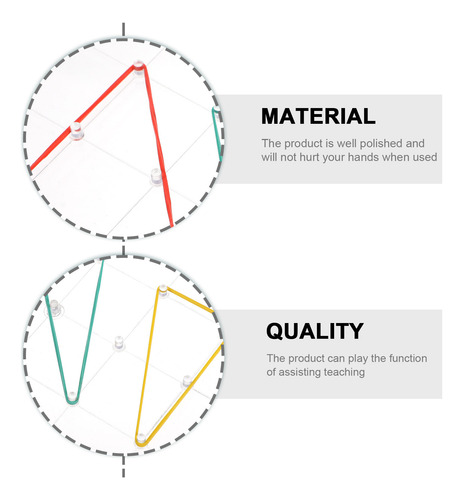 2 Piezas De Aprendizaje De Geometría De Uñas Para Matemática