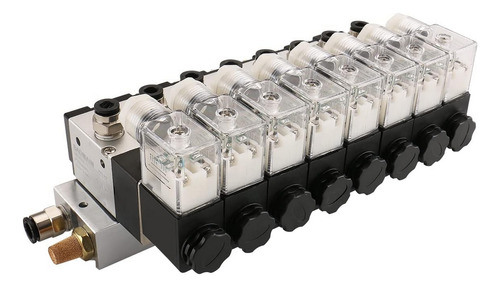 Bloco Manifold 10 Válvulas Pneumática 3/2 Vias 1/4 Bsp 8mm