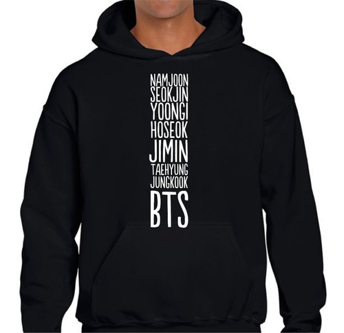 Sudadera Con Gorra Y Bolsas Bts, Kpop, Kawaii, Nombres 03