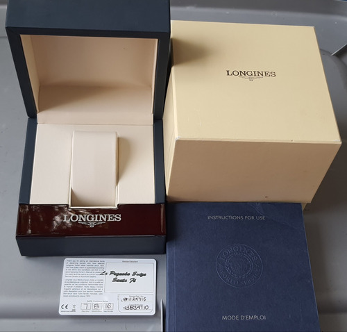 Original Estuche Caja De Reloj Longines Conquest Prima Luna 