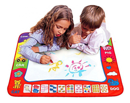 Pizarron Tapete Magico De Agua Para Niños De Agua 80x60 Cm Color Multicolor