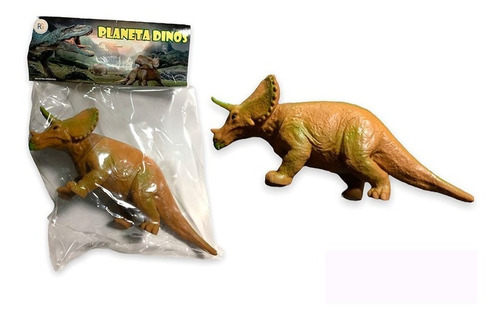Dinosaurio Triceratops En Bolsa 28cm Rg Varios Colores