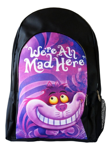 Mochila Alic In Wonderland Cheshire Cat Gato Alicia Bolso