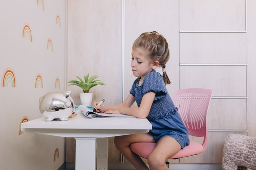 Randu Escritorio De Altura Ajustable Para Niños Blanco