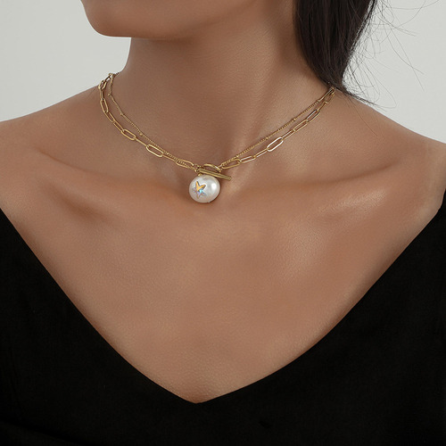 / Collar De Acero Inoxidable Con Forma De Estrella De