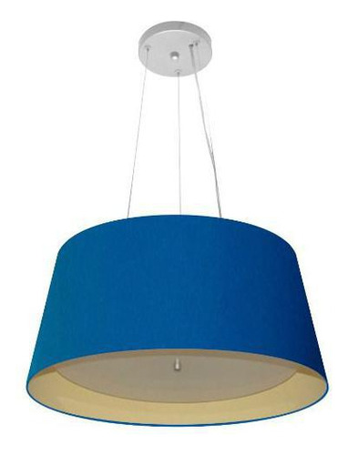 Lustre Pendente Cone Md-4144 25x50x40cm Azul Marinho/bege