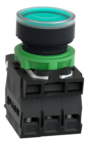 Botão Comando Pulsador Faceado Iluminado 22mm Schneider