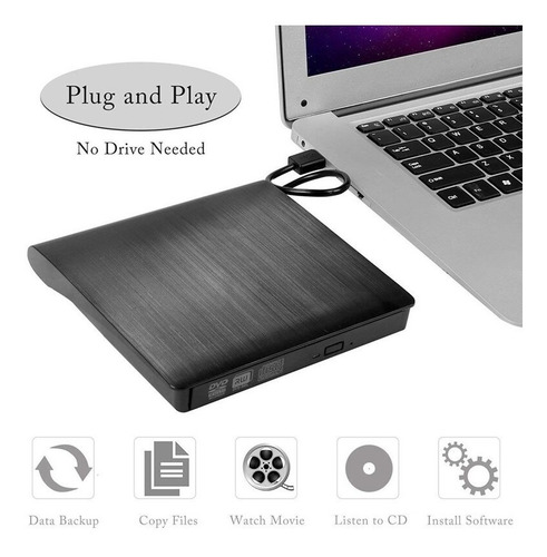Imagen 5 de 9 de Grabador / Lector De Dvd/cd, Portátil, Externo, Usb 3.0