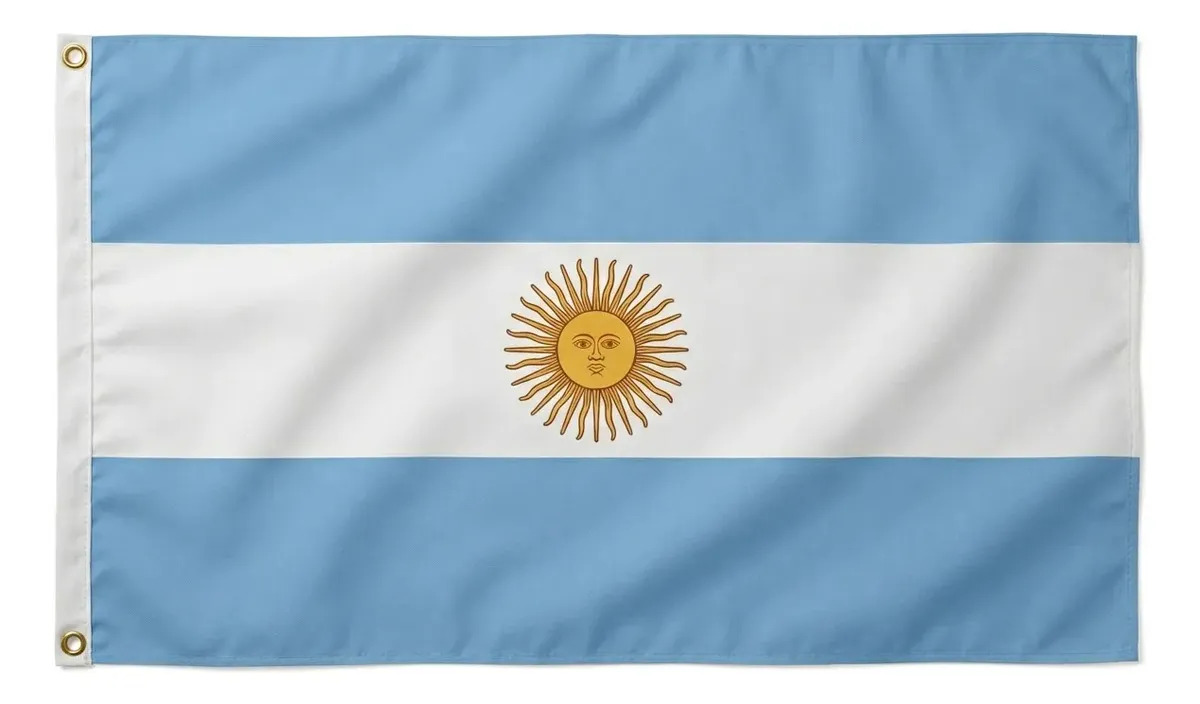 Bandera Argentina con sol 60 x 90 cm