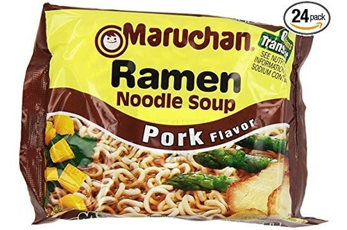 Maruchan Ramen, Cerdo, Paquetes De 3 Onzas (paquete De 24)