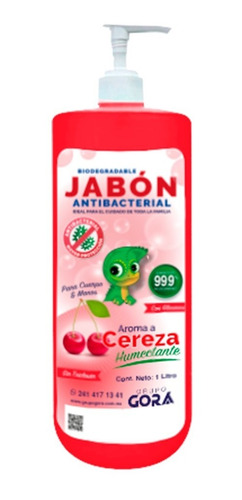 Jabón Líquido Antibacterial Para Mano Cereza 1 Litro