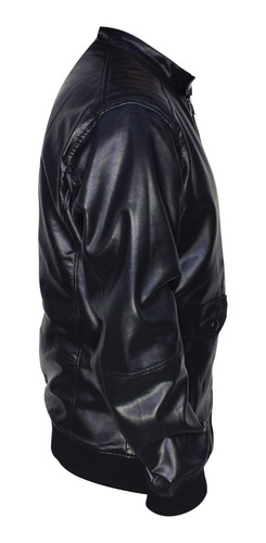 Imagen 5 de 9 de Chamarra Piel Hombre Tallas Extra Cuello Felpa Roosevelt 32
