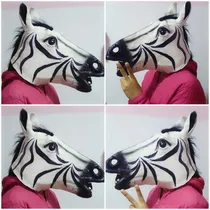 Comprar Máscara Cebra Zebra De Latex Cabeza Caballo Cebra