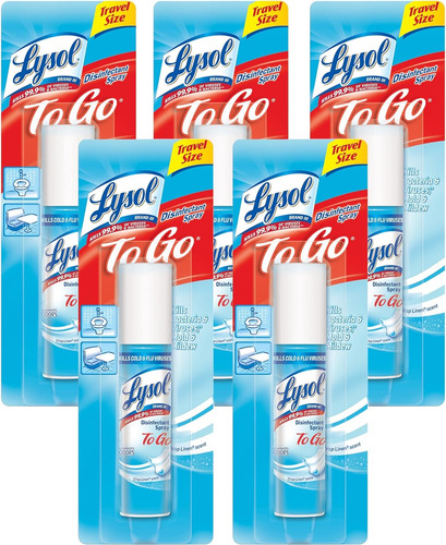 Lysol To Go Spray Desinfectante Bolsillo 5 Pack