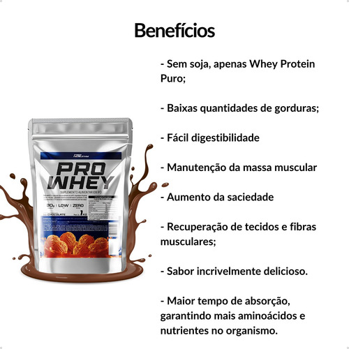 Whey Protein 1kg + Colágeno Cápsulas + Termogenico + Sabor Chocolate