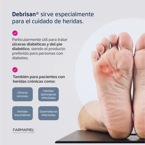 Imagen 5 de 8 de Acelerador De Recuperación De Heridas En Piel Debrisan 25 G