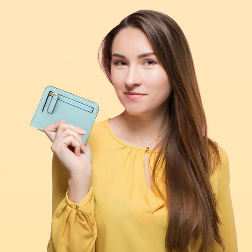 Cartera Mujer Pequeño Con Rfid Bloquea, Mini Monedero 2024