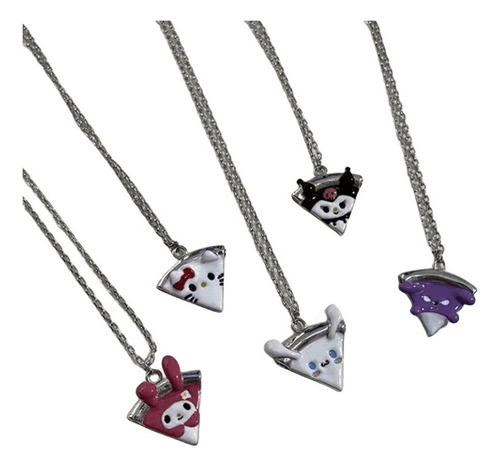 Nuevo 1 Conjunto 5 Colares Kuromi Sanrio Sempre Amigos .