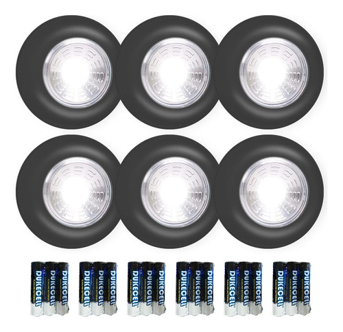 Luces Led Adhesivas Tapa, Paquete De 6 Luces Nocturnas ...