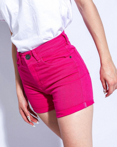 Short Fucsia Elastizado Mujer