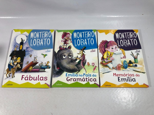 Livros De Monteiro Lobato Editora Lafonte 3 Volumes P364