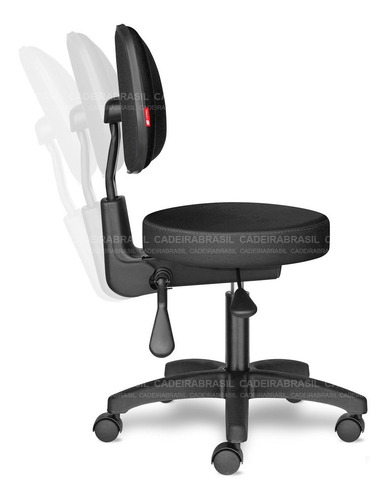Imagem 2 de 3 de Cadeira Mocho Estética Odontológico Preto Ergonômico Cb 1630