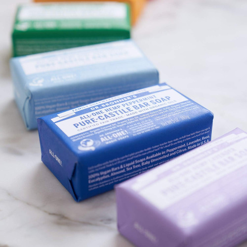 Dr. Bronners Soap Bar Peppermint Castile 140g
