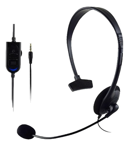 Diadema Mono Auricular Call Center Microfono 3.5mm Juegos
