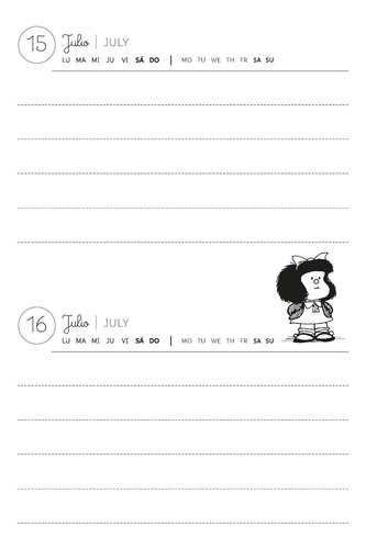 Imagen 3 de 6 de Agenda Perpetua Mafalda - Muñeca