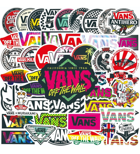 Stickers Vans Sk8 50 Calcomanias De Pvc Vs Agua