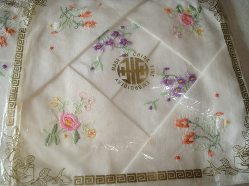 Pañuelos De Mano Para Dama Bordados De Algodón. Set X 6.