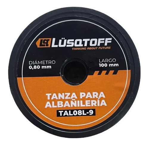 Tanza Nylon Albañil De 0,8 Mm Naranja Fluo Lusqtoff - Mm