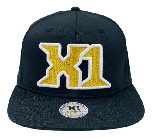 Imagen 2 de 4 de Jockey X1 Negro Dorado - Gorro Snapback