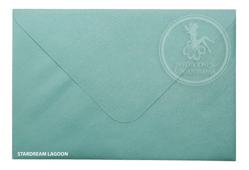 50 Sobres Mini Dinero Papel Nacarado 140g 8x11cm Colores Color Verde Menta / Stardream Lagoon