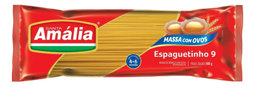 Macarrão Espaguetinho 9 Com Ovos 500g Santa Amália