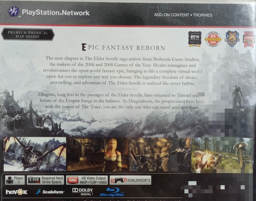 The Glder Scrolls V Skirym Para Ps3 (Usado)