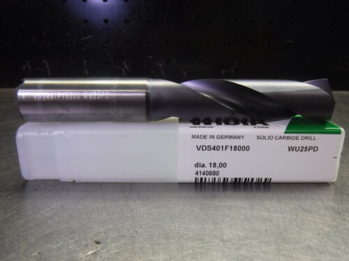 Widia 18mm Carbide Drill Coolant Thru Vds401f18000 Wu25p Yyz