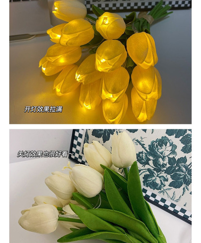 Luz De Vaso De Tulipa Simulada