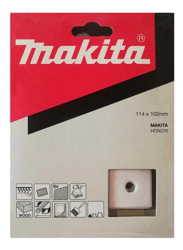 Imagen 2 de 5 de 10 Hojas De Lijas Makita 114 X 102 Mm Con Velcro P/ Pintura
