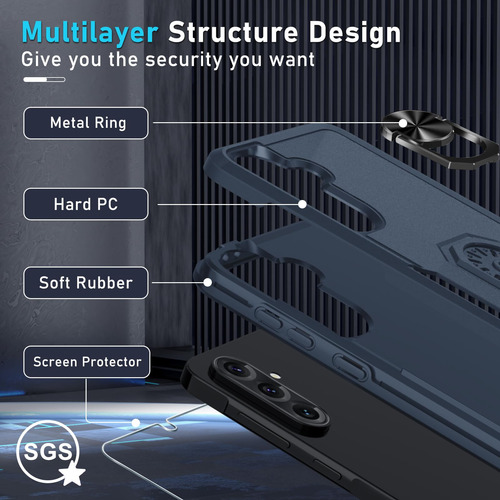 Funda De Samsung Galaxy A36, Con Soporte De Anillo
