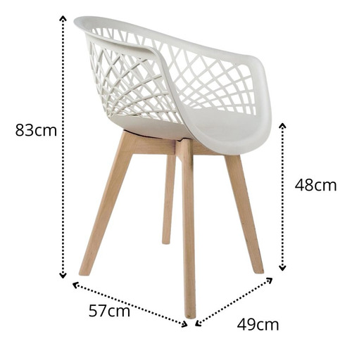 Set Mesa Sala Jantar Reforçada 4 Cadeiras Web Modernas