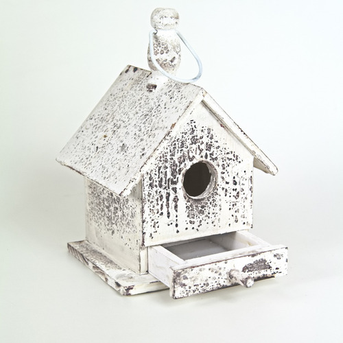 Casa Para Pássaros Madeira Rústica Vintage 25x17x17cm Jardim