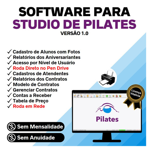 Software Para Gerenciar Studio De Pilates V1.0 - Fpqsystem