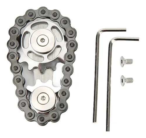 2 piezas]Juguetes Fidget Spinners para Adultos y Adolescentes - Juguete Fidget de Metal Cadena de Bicicleta Cadena de Piñón Fidget Juguetes Fidget para Aliviar Ansiedad TDAH Autismo Gadgets Geniales