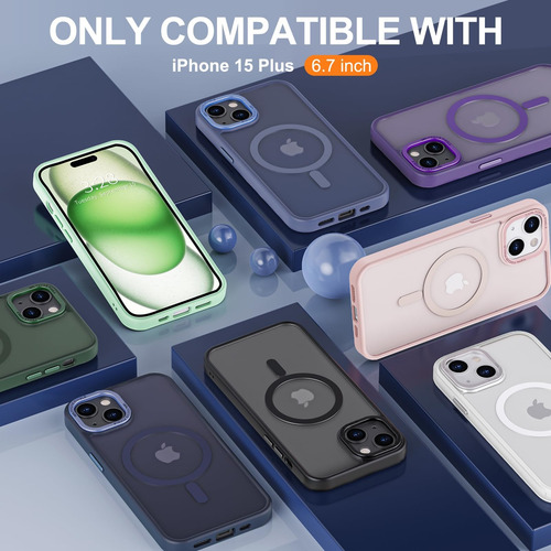 Capa Hython Para iPhone 15 Plus Capa Magnética Translúcida