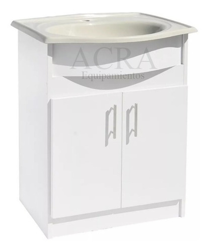 Imagen 6 de 10 de Mueble Armado Con Bacha Pileta Grande 60 Cm Modelo Curvo